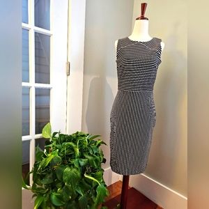 NWT Banana Republic Factory black and whilte striped dress size 2